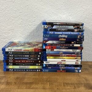 Lot Of 26 Marvel & DC Superhero Movies Blu-ray